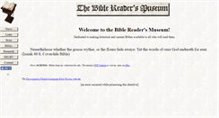Desktop Screenshot of biblereadersmuseum.com